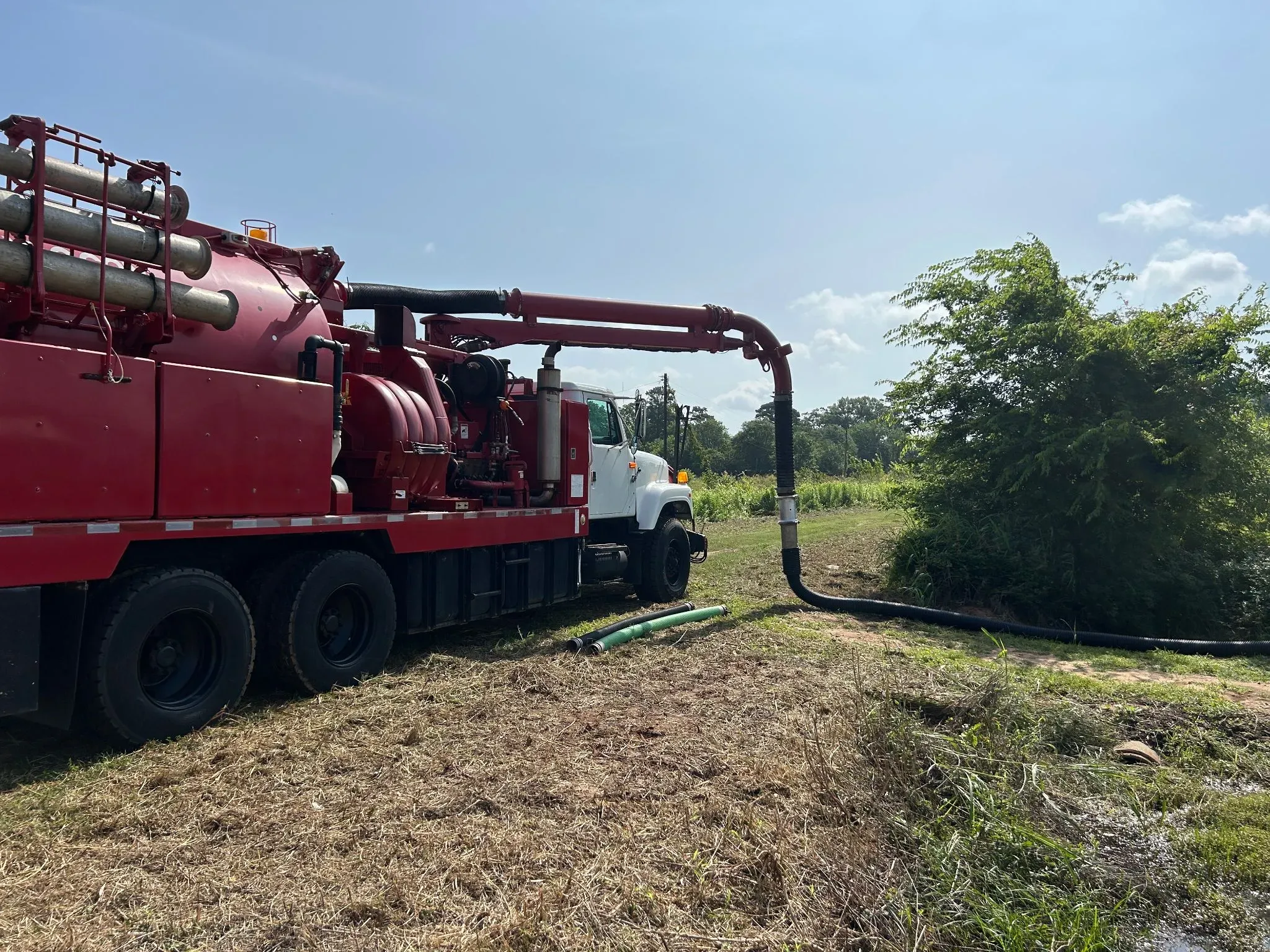 GNF crew and equipment working in the field