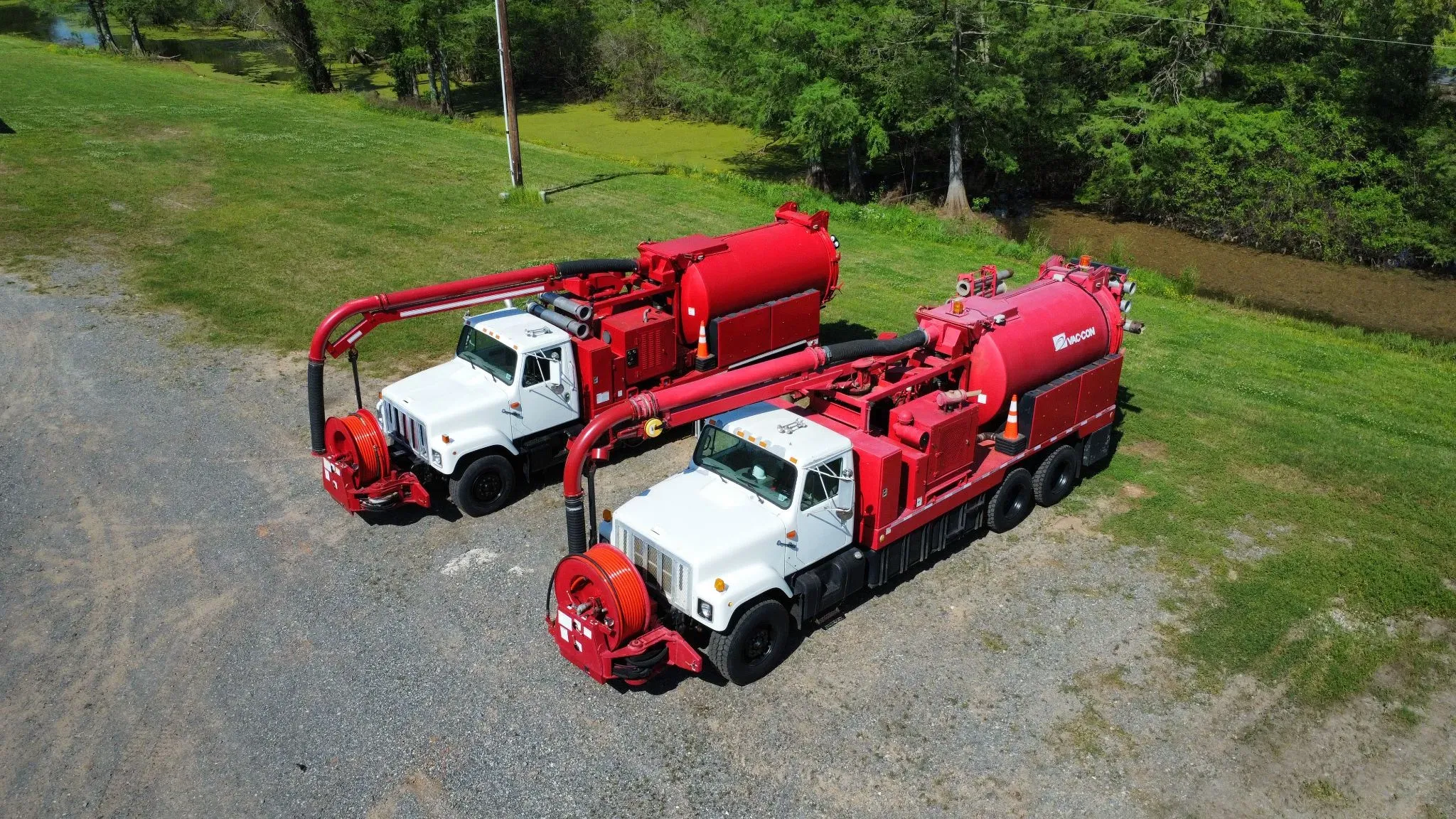 GNF hydrovac fleet staged at a project site